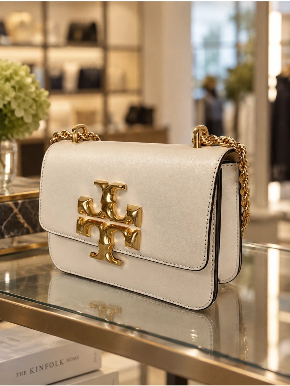 NWD Tory Burch Cream Eleanor Small Shoulder Bag/Crossbody Bag